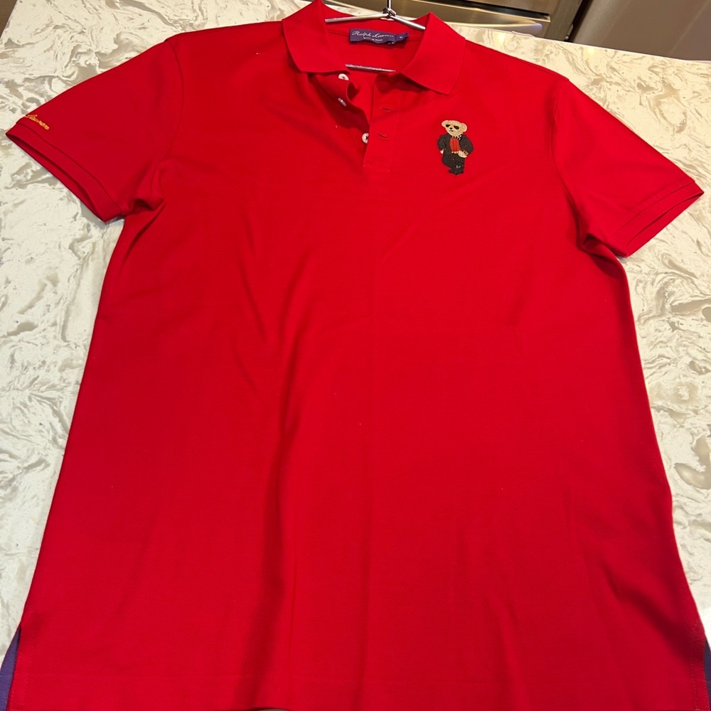 Ralph Lauren Purple Label Red Slim Fit Sunglass Collection Polo Bear Shirt NWT